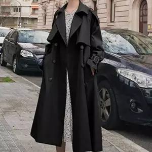 여성 봄 코트 베이직 더블 빅사이즈 여성 가을 코트 루즈핏 트렌치 오버핏 캐주얼 간절기 아우터 자켓