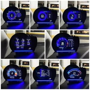 자동차 전자제품 HUD 헤드업 디스플레이 OBD2 A501 4.5인치 스마트 계기판 LCD 속도계 디지털 다기능 게이