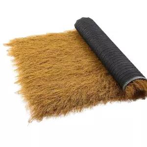 시공 초가집 밀짚색 볏단 볏짚 인조볏짚 처마 지붕 인조