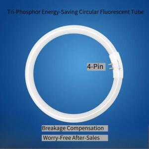 22W/32W/40W/55W 쿨 화이트 원형 형광등 - T5/T6 4핀 삼중형광 에너지 절약 램프