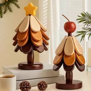 나무 냄비 받침 디자인 확장형 주방 원목 냄비 받침 우드 주방테이블 인테리어 테이블 키친툴 용품 소품