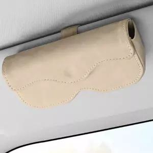 차량용 선글라스 케이스 바이저 클립 자동차 차량용 안경 케이스 보관함 수납함 실내 가죽 용품 소품