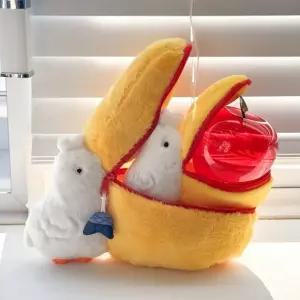 파우치 펠리컨 립스틱 귀여운 다용도 미니 2size   입벌리는 화장품 펠리칸 가방 필통   동물 인형