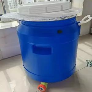 천일염 보관통 소금단지 대용량 수도꼭지 버킷 기본 통 소금통 화이트 간수빼는통 두꺼운