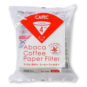 CAFEC 100팩 원뿔 모양의 V60 02 스타일 유니버설 1~4컵 일회용 드립 커피 종이 필터 더 나은 맛을 위한 버진 펄프로 만든 필터 (흰색)