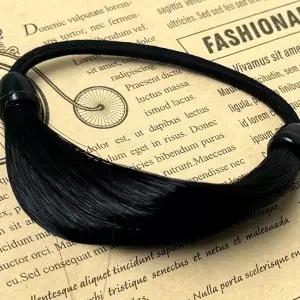 로우번 포니테일 가발머리끈 검정색