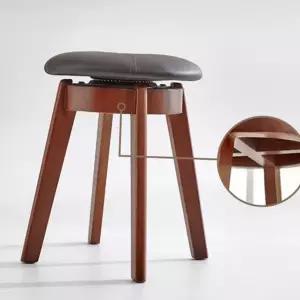 회전 스툴 나무 보조 다용도 원목 스툴 화장대 업소용 내추럴 테이블 회전식 카운터 카페 높은 좌식