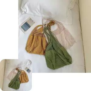 빙투 나들이 뜨개 여자가방 니트백 그물 컬러 캐주얼백 숄더백 비치 여행 여름