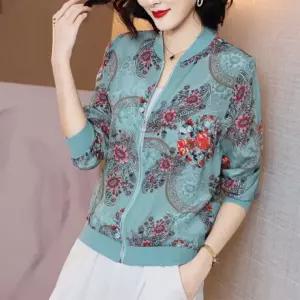 그레이스 로맨틱 패턴 점퍼 잠바 바람막이 집업 점퍼 자켓 여름 봄 가을 자켓 비치 수영복 봄 가을 아