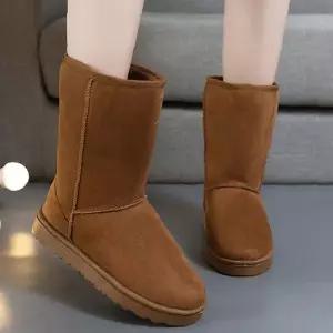 여성 데일리 착용 기모 안감 빅사이즈 미들 기장 보온 털 부츠 겨울 신발 편안한