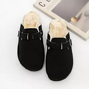 여자 털 실내화 실내 실외 따뜻한 안감 겨울 슬리퍼
