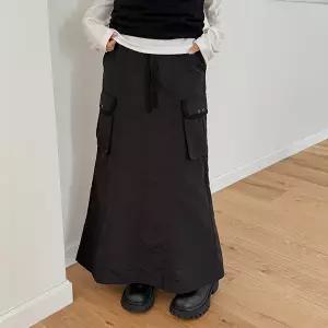 [제작/빅사이즈]이블렛 페이딘 나일론 카고 맥시 스커트 제이스타일