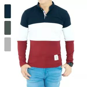 남자 헨리넥 차이나카라 배색긴팔PK카라티셔츠_RHT020 bvK3+1kWt