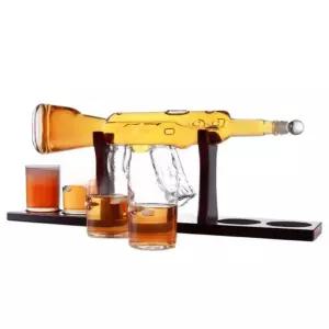 예쁜 담금술유리병 담금주병 장식 유리병 총모양 디피