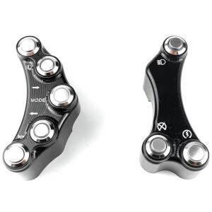 오토바이 LED CNC 알루미늄 합금 7/8 인치22mm 핸들 바 마운트 헤드 라이트 회전 신호 안개등 경적 ON-OFF