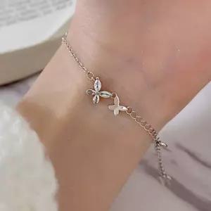 나비 큐빅 펜던트 팔찌 LM-0455