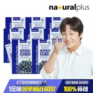 [내츄럴플러스] 통째로 블루베리 퓨레 100 15포 8박스 / 미국산 안토시아닌 스틱 즙 주스