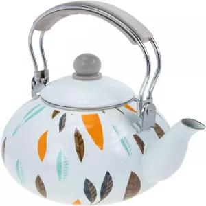 에나멜 주전자 9.44인치 용 단열 손잡이가 있는 스토브탑 티 및 유선형 스파우트가 인덕션 쿠커 냄비