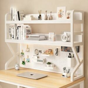 페그보드 벽 정리대 책상 수납 랙 다층 걸이형 공구 보관 사무실 가정 공간 절약형 화이트 90cm 110cm