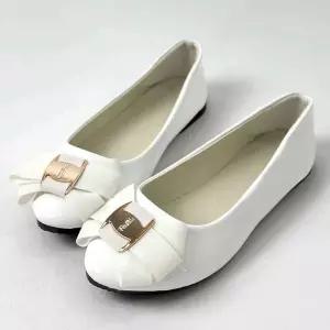 리본장식 에나멜 플랫슈즈 정장 구두 260mm까지 패션 단화