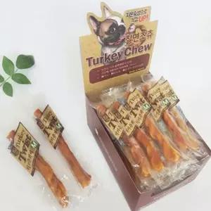 국산 반려견 칠면조 스틱 꽈배기 껌 치아관리 M 1개