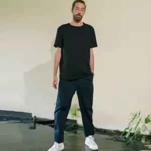 닥터퍼니스트 면 스트레치 사이드 퍼커링 팬츠 네이비 FJBMBP61A