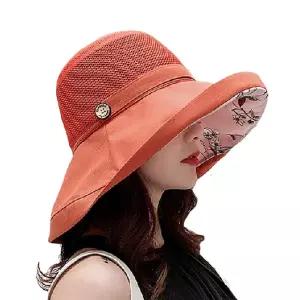 여성벙거지모자 여성 자외선차단 와이어 모자 와이드챙 니트 버킷햇