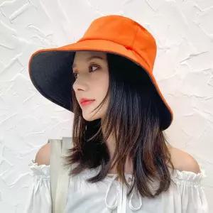 야외모자 키밍 여성 양면 벙거지 자외선 차단 비치모자 버킷햇