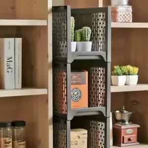 플라스틱 정리함 다용도 칸막이 조립식 플라스틱 수납함 선반 욕실정리선반 선반장 칸칸이 틈새 박스 주방