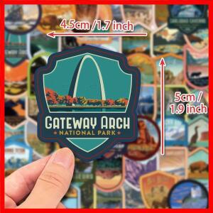 미국 국가 공원 스티커, 자연 풍경 데칼, DIY 여행 수하물 가방, 기타 스케이트보드 자동차 장난감, 10 개,