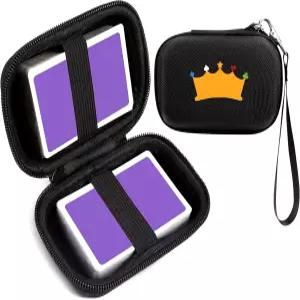 카드 게임 세트와 호환되는 Meetikar 여행용 케이스 UNO용 하드 EVA 플레이 및 10단계(카드 제외)(블랙)