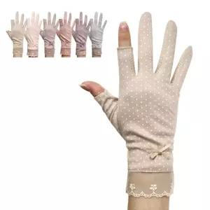 자외선차단 레이스 두손 핑거리스 여성장갑 운전용 골프용