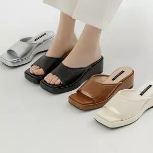 SOVO 포이른 플랫폼 뮬 슬리퍼 6cm