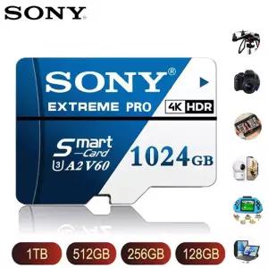 소니 SD 메모리 카드 고속 마이크로 1024GB 512GB 256GB 128GB 64GB A2 V60 U3 TF 휴대폰 카메라 PC용