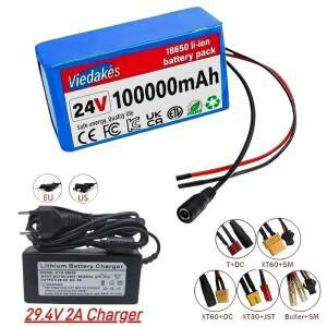 7S3P 24V 100Ah 18650 리튬이온 배터리 팩 CE 인증 스마트 BMS 1000+ 사이클 전문가용 태양광 오프그리드