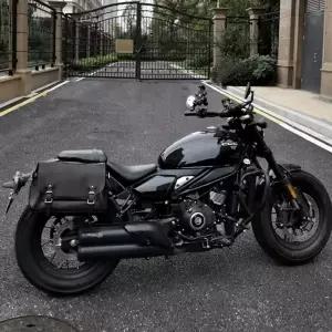 오토바이 사이드백 빈티지 바이크 프런트 가죽 가방 리어백