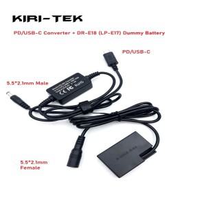 PD/USB-C 전원 어댑터 케이블 LP-E17 더미 배터리 ACK-E18 DR-E18 Canon EOS R50V R10 77D 250D 750D 760D