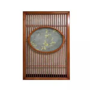 동양 나무 장식 문양 단단한 파티션 격자 정통 창틀 원목 앤틱 젠 조각 새