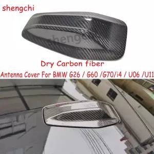 호환  G60 G70 G26 드라이 카본 루프 샤크핀 안테나 커버 트림 스티커 G26 U06 X1 U11 U12 i4 i5 안테나 자