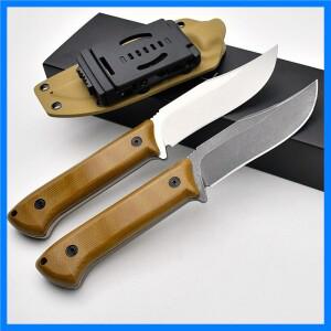 BK104 전술용 직선 나이프 8Cr13Mov 블레이드 G10 핸들 야외 암벽 등반 산악 하이킹 모험 필드 서바이벌 나