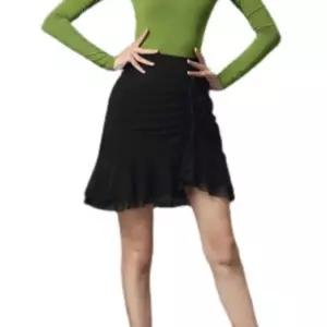 라틴 댄스 치마 연습복 바지 사교 공연복 줌바 스커트 밸리 라인