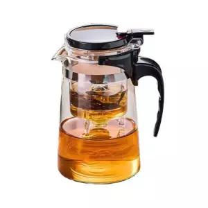 프리미엄 차내리는 컵 차메이커 녹차 필터 티백 티망 750ml 경사형 중량 원터치 차물