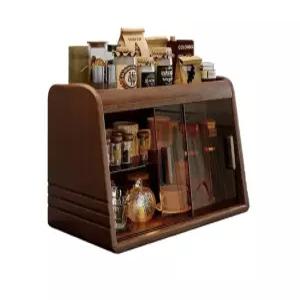 옛날 미니 찬장 컵 진열장 원목 접시장 그릇장 커피 장식 수납 인테리어 엔틱