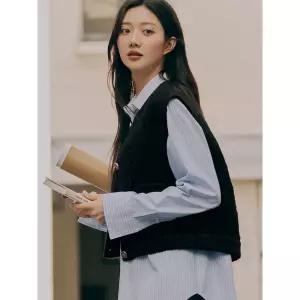 [국내백화점] 빈폴레이디스 트위드 베스트 블랙