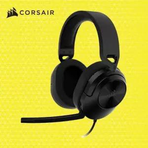 커세어 헤드셋 스테레오 게임용 마이크 헤드폰 PC방 HS55 블.랙