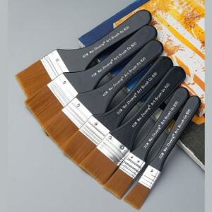 아티스트 플랫 페인트 브러시 대형 워시 세트 나일론 헤어 Gesso 바니시 아크릴 페인팅 수채화 벽 미술 용