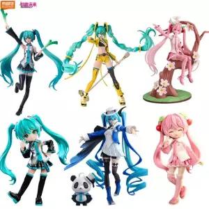 미쿠피규어 하츠네 미쿠 블루키즈 액션 피규어 관절 가동 애니메이션 조립 만화 인형 컬렉션 크리스마스