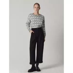 [오조크(OZOC)] 투턱 와이드 롤업 코듀로이 기모 팬츠 (택가격: 88000원)