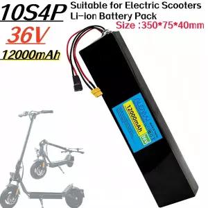 호환 36V 12Ah 리튬 배터리 팩 18650 10S4P 500W 전원 샤오미호환 M365 전기 스쿠터 배터리BMS 포함용으로