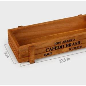 레트로 빈티지 원목 수납함 다육이 화분 꽃병 발코니 인테리어 소품 상자